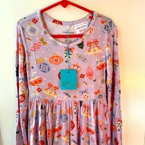 Posh peanut girls 7year old twirl dress. Holiday print. Worn once